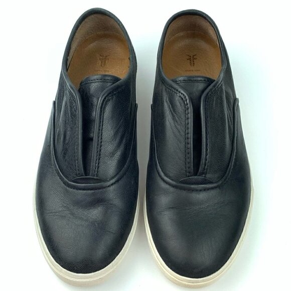 Frye Maya Cvo sneakers  sz 8 black goat leather - Picture 2 of 13